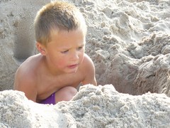 zabawa na plaży